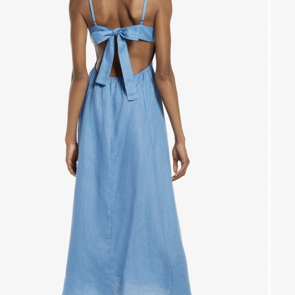 Reformation linen starfruit Blue Sleeveless Dress - Picture 2 of 6